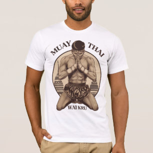 Vintage Wai Kru T-Shirt   Retro Muay Thai Art Deco
