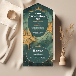 Vintage Watercolor Celestial Wedding