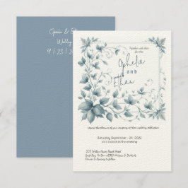 Vintage Watercolor Convite para Casamento Floral
