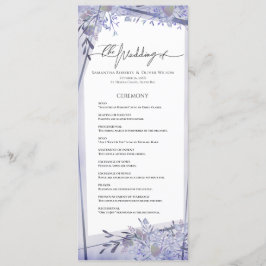 VINTAGE WATERCOLOR FLORAL WEDDING PROGRAMA