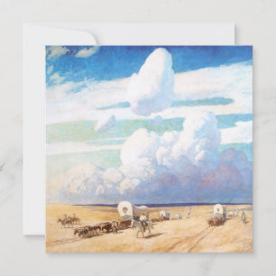 Vintage Western Cowboys, Vagões Cobertos por Wyeth