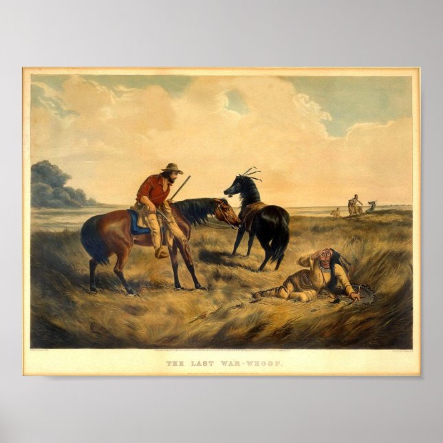 Vintage Western Image The Last War Whop Poster (Frente)