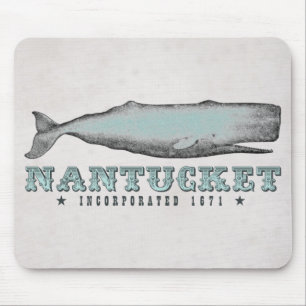 Vintage Whale Nantucket MÃE Inc 1671 Mousepad