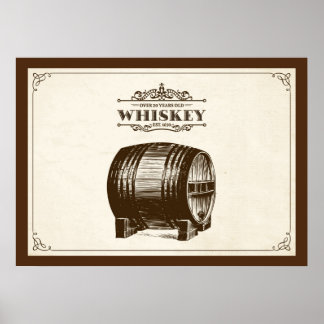 Vintage Whiskey Barrel Poster
