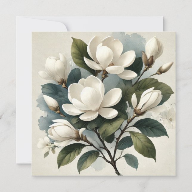 Vintage White Magnolia Botânica (Frente)