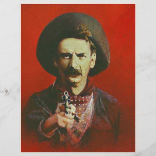 Vintage Wild West Outlaw Flyer (Frente)