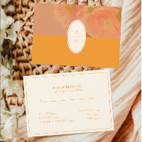 Vintage Wildflower Pink Poppy Casamento RSVP