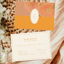 Vintage Wildflower Pink Poppy Casamento RSVP
