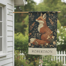 Vintage William Morris Cottage Core Fox Name