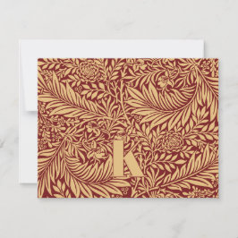 Vintage William Morris Larkspur Cartão de Nota de