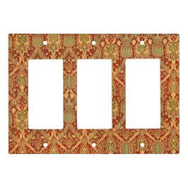 Vintage William Morris Pattern Red Turquoise Doura