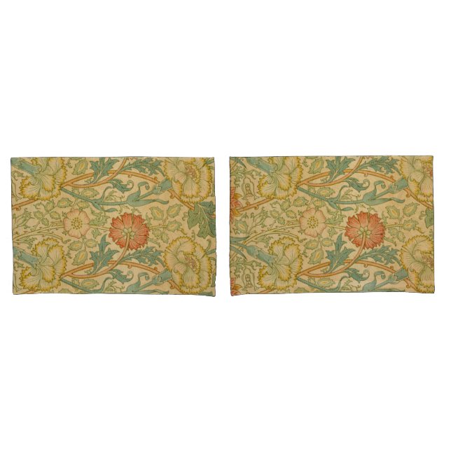 Vintage William Morris Pink e Rosa (Frente - conjunto)