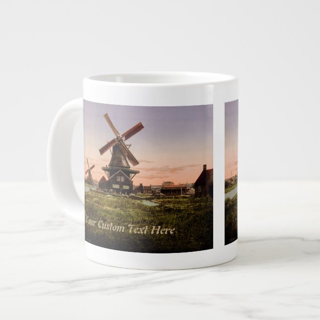 Vintage, Windmills, canecas personalizadas (Frente Esquerda)