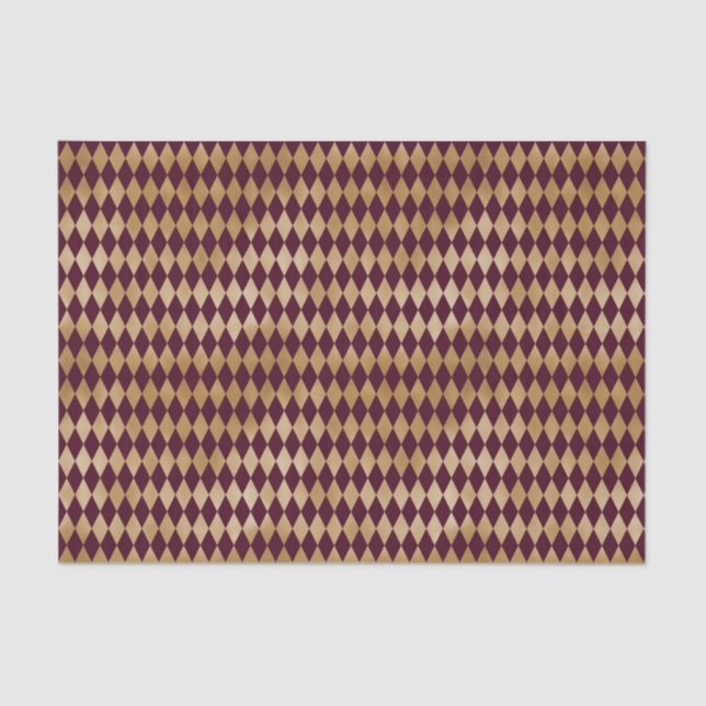 Vintage Wine Harlequin - Papel Tecido (Frente )
