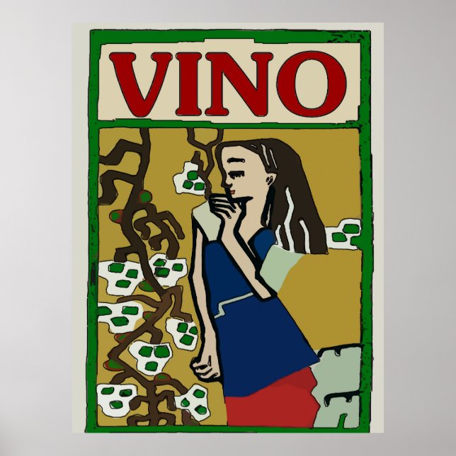 Vintage Wine Poster (Frente)