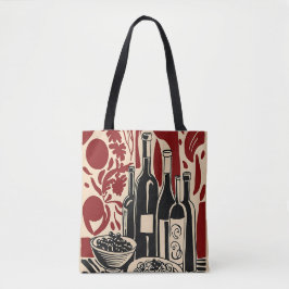 Vintage Wine Tote Bag