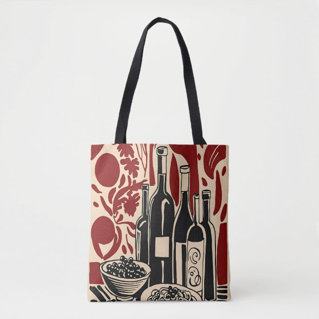 Vintage Wine Tote Bag (Frente)