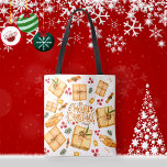 Vintage Winter Cinnamon Pine Christmas Tote Bag<br><div class="desc">Abraçar o espírito festivo com esta impressão de saco de tota de vintagem animada e divertida, com presentes de Natal embrulhados em bolsas de papel marrom antiquadas e enfeitados com cordas, acompanhados por uma mensagem feliz de Natal. Esta bolsa de tote versátil é perfeita para todas as suas necessidades de...</div>