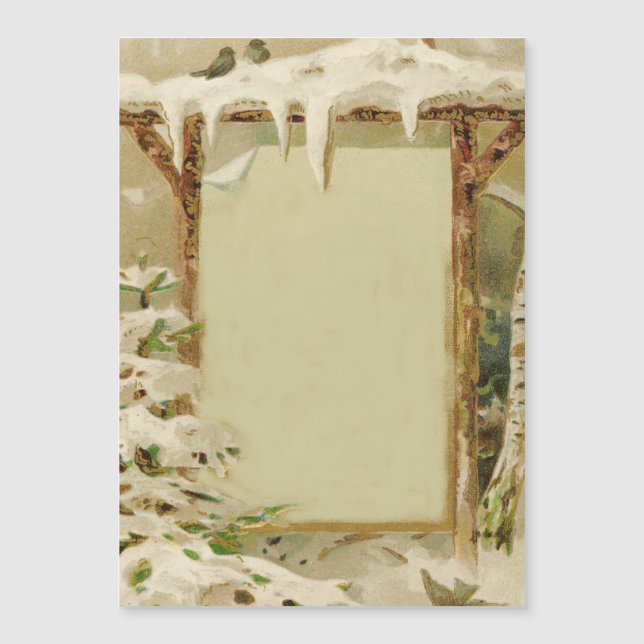 Vintage Winter Yard Scense add text (Frente)
