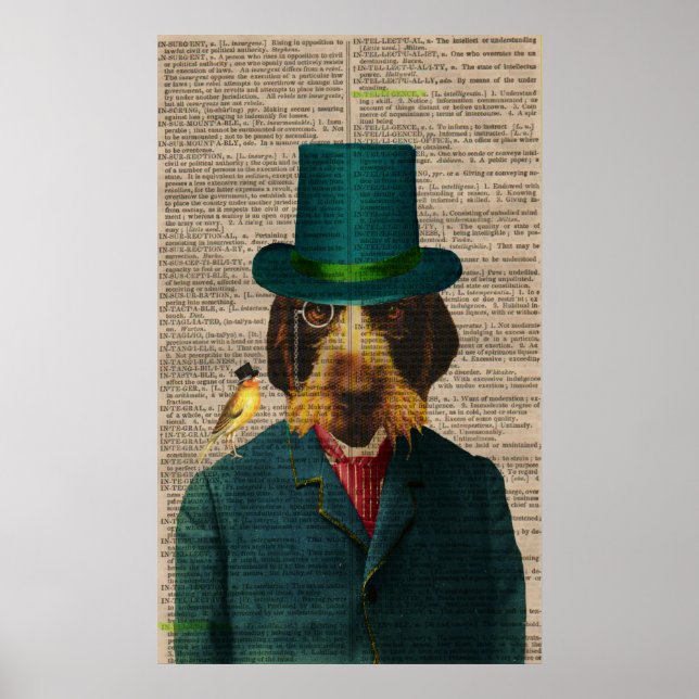 Vintage Wirehaired Apontando Griffon Poster (Frente)