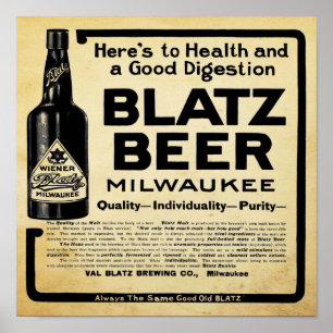 Vintage Wisconsin Beer Impressão