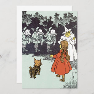 Vintage Wizard de Oz Dorothy Munchkins Convite