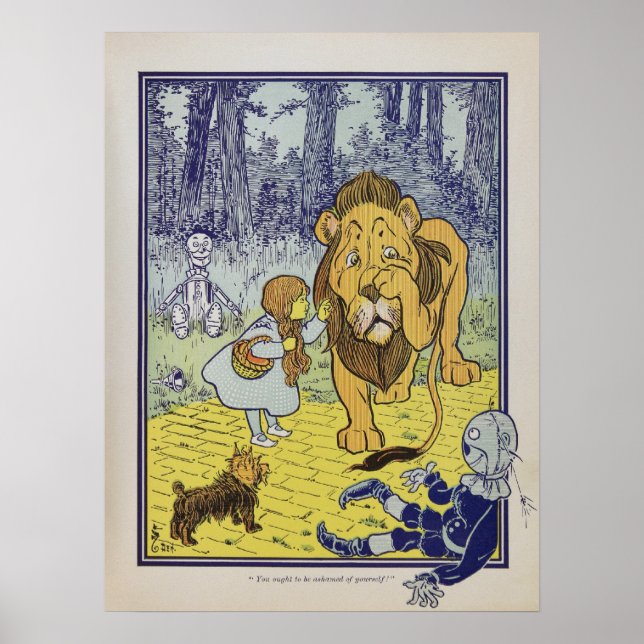 Vintage Wizard of OZ Poster - 1900 (Frente)