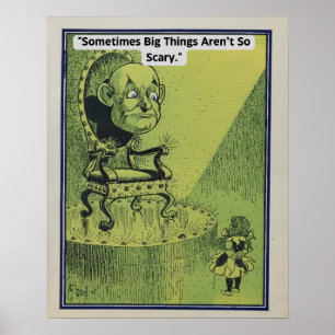 Vintage Wizard Of Oz poster com Dorothy e Oz