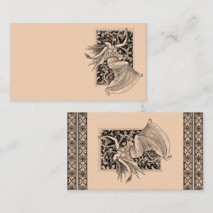 Vintage Woman Dancing Cartão de visita