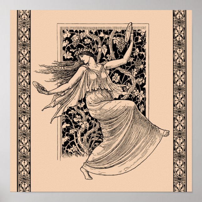 Vintage Woman Dancing Poster (Frente)