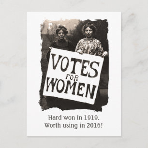 Vintage Women Votação 2016 Cartão postal