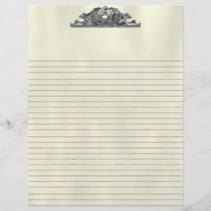 Vintage Wood Engraving Gótico Letterhead