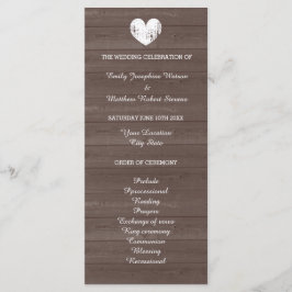 Vintage wood grain country chic Wedage programa