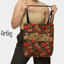 Vintage Wood Grain Poppy tote bag, possuir 51 tote