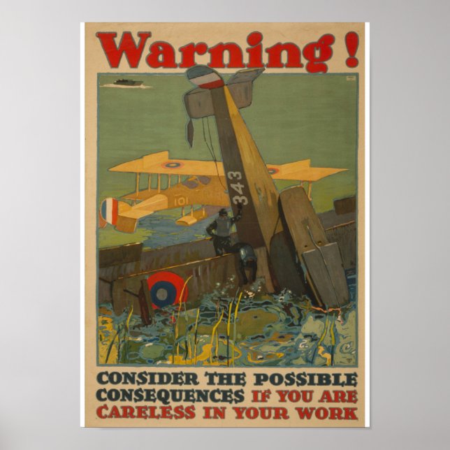 Vintage WW 1 Propaganda Poster (Frente)