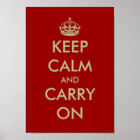 Vintage WWII mantenha posters calmos | Personalizá