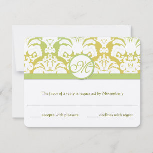 Vintage Yellow and Green Earth Tones RSVP
