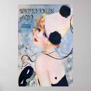 Vintage Ziegfeld Follies Poster Impressão