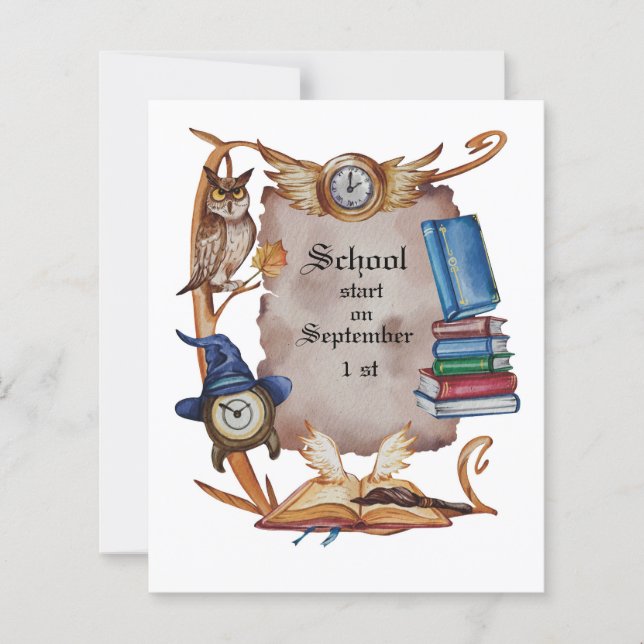 Vintagem de aquarela mágica (Frente)