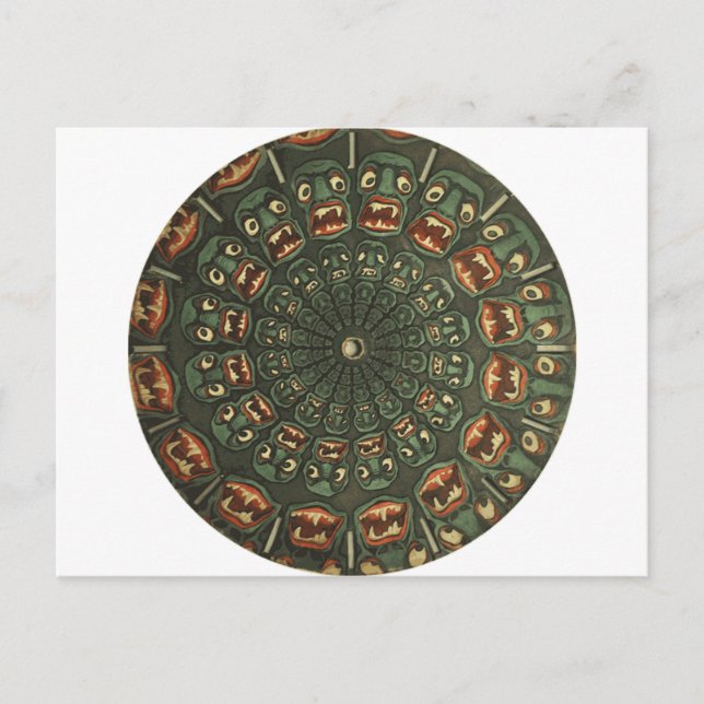 Vintagem de Cartão Fenakistoscópio Verde (Frente)