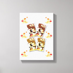 Vintagem do Dia de os namorados de Impressão de Te