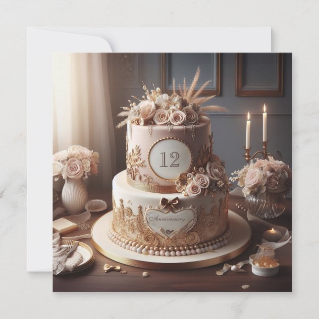 VINTAGEM ELEGANTE OLHA ANIVERSÁRIO GREETING DE BOL (Frente)