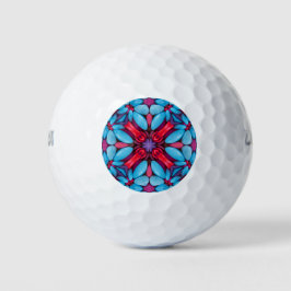 Vintagem Vermelha e Azul Caleidoscópio