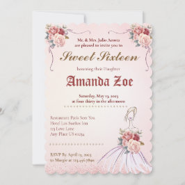 Vintange Sweet 16 / Convite Quinceañera