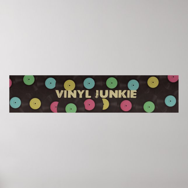 Vinyl Junkie Poster (Frente)