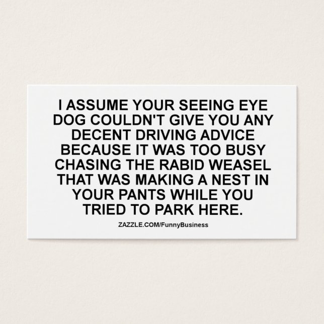 Violação Engraçada Do Bilhete De Estacionamento Fa (Frente)