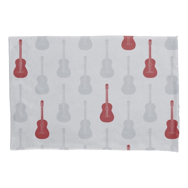 Violão Acústico Grungy bolinhas branco vermelho (Frente-Esquerda)