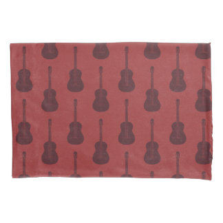 Violão Acústico Grungy com bolinhas tonais vermelh