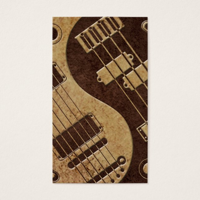 Violão e Bass Yin Yang com Textura Castanha (Frente)