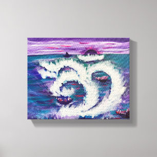 Violet Bloom - Pintura De Canvas Om